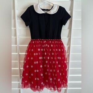 Minnie Red Polka Dot Dress with White Collar
